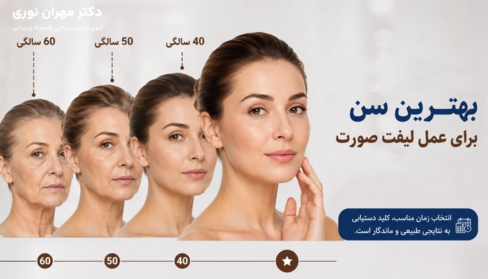 چه عواملی در تعیین سن مناسب برای عمل لیفت صورت نقش دارند؟